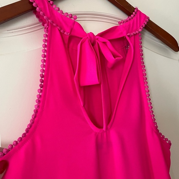 Sale! Naked Zebra Hot Pink Polyester Sleeveless Blouse Women’s Size Small - Picture 4 of 13